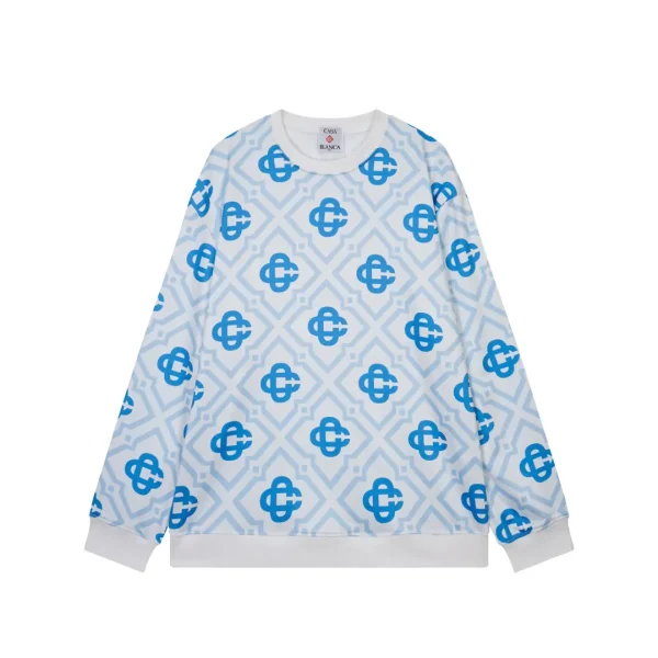 Casablanca 3D Monogram Sky Blue Sweatshirt