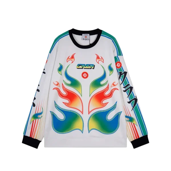Casablanca Blazing Monogram Sweatshirt White