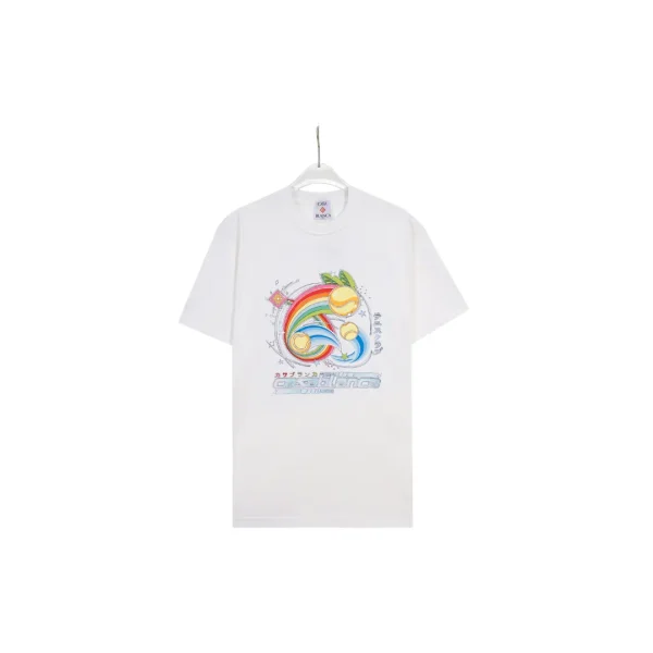 CASABLANCA Three Ball Monogram T Shirt White