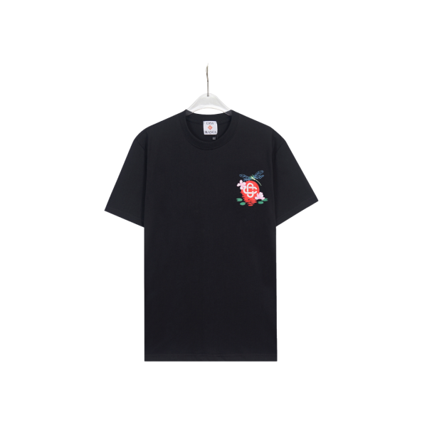 CASABLANCA Logo With Design T Shirt Black