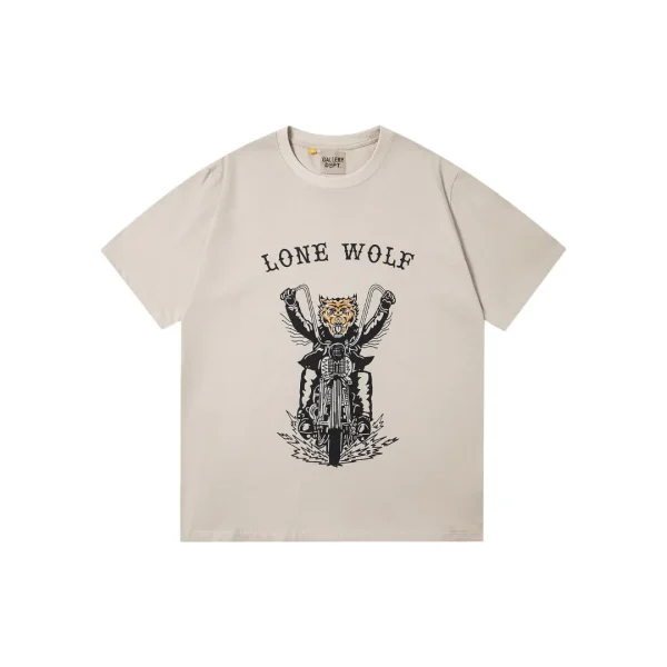 GALLERY DEPT. Lone Wolf Printed T Shirt Light Archival Off White