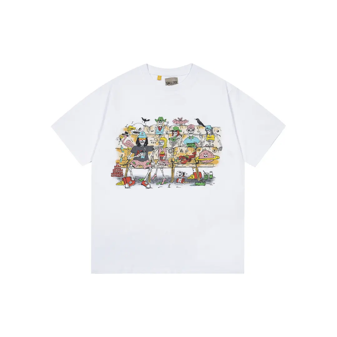 GALLERY DEPT. Scenario Monogram Print T Shirt White