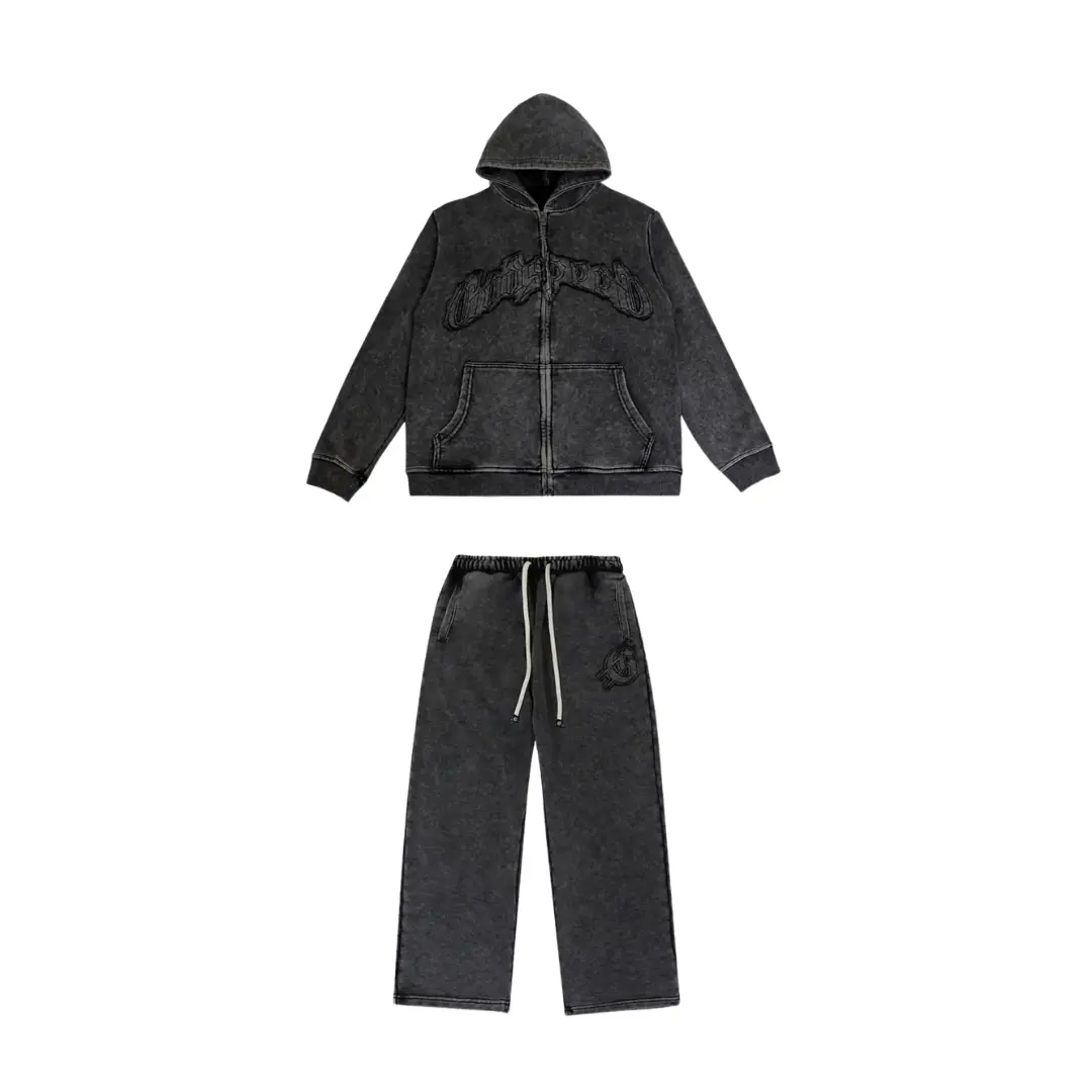 Fear Of God ESSENTIALS Denim Tracksuit Set Black