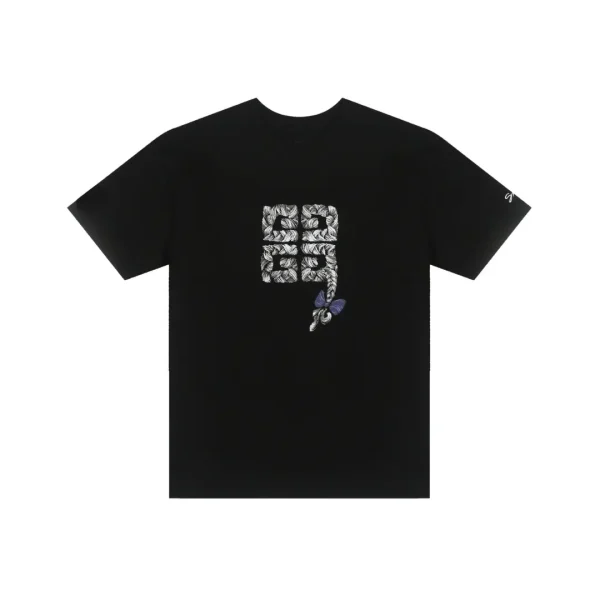 Givenchy Black T-Shirt With 4G Braid Print