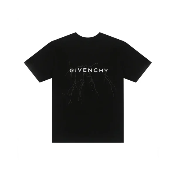 Givenchy T Shirt Black With Lighting Effect