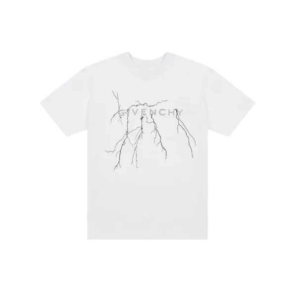 Givenchy T Shirt White With Lighting Effect