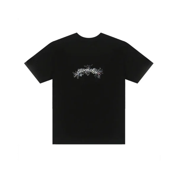 Givenchy T Shirt Black Logo On The Chest