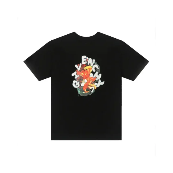 Givenchy T Shirt Black With Graphic Print Design