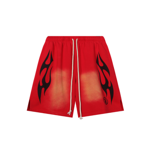 Hellstar Short Washed Red With Black Stripe