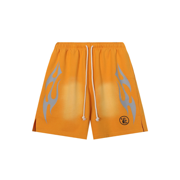Hellstar Short Washed Orange With Design