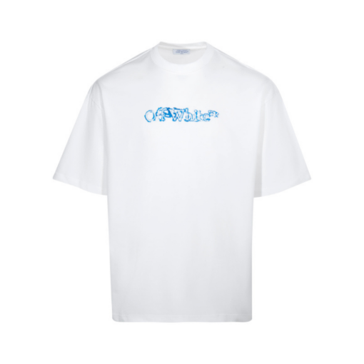 Off-White T Shirt White With Blue Logo TM