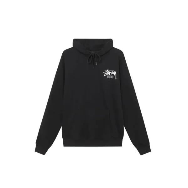 Stussy Black Hoodie With White Logo