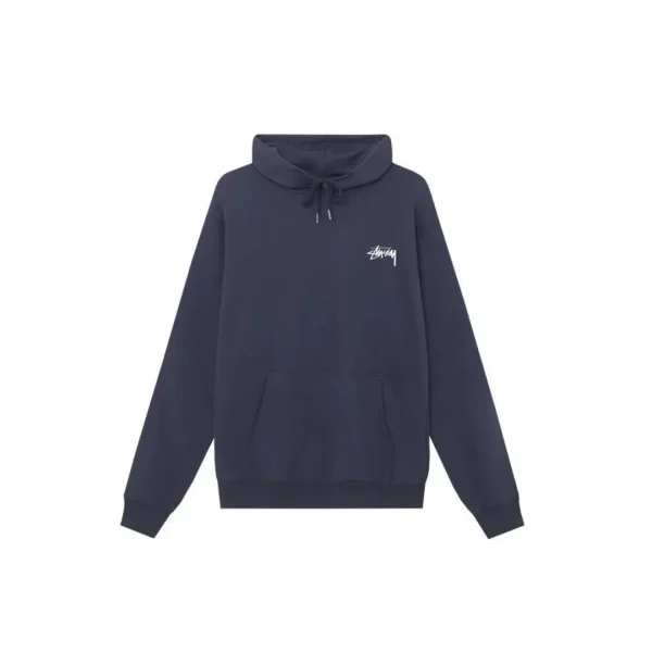 Stussy Basic Cotton Hoodie Navy Blue