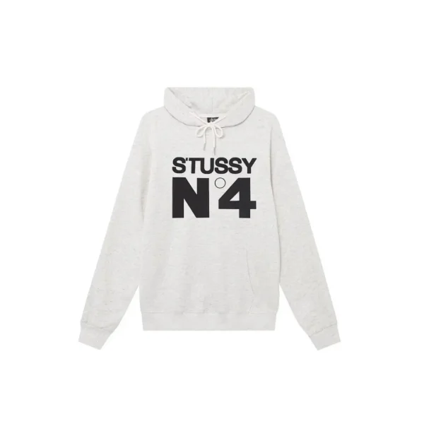 Stussy N4 Monogram Printed Hoodie White