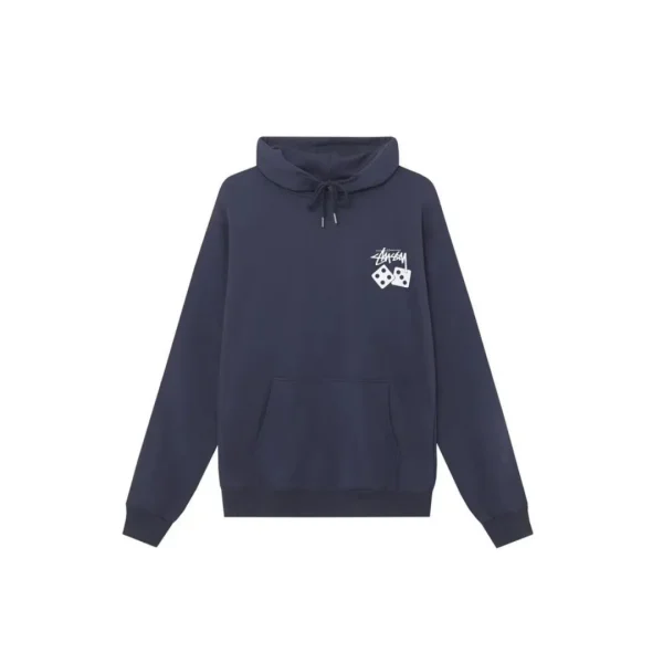 Stussy Dice Pigment Dyed Hoodie Navy Blue