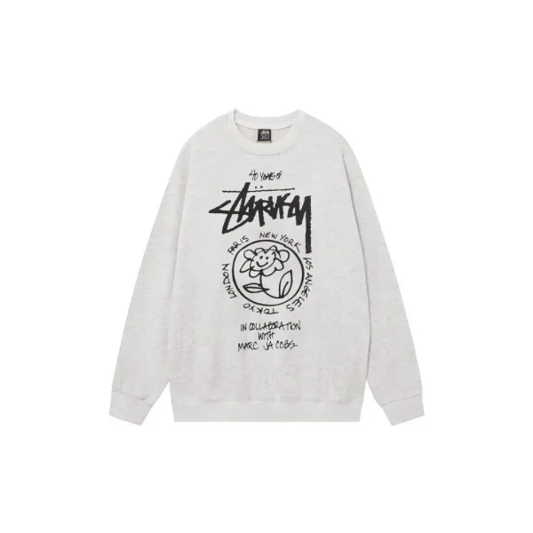Stussy Logo Monogram Sweater Off White M2