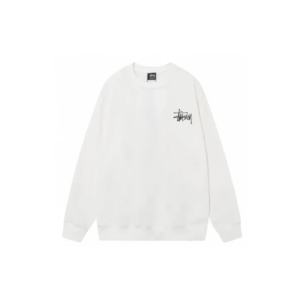Stussy Logo Monogram Sweater White