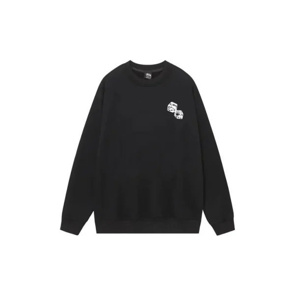 Stussy Dice Pigment Dyed Sweater Black