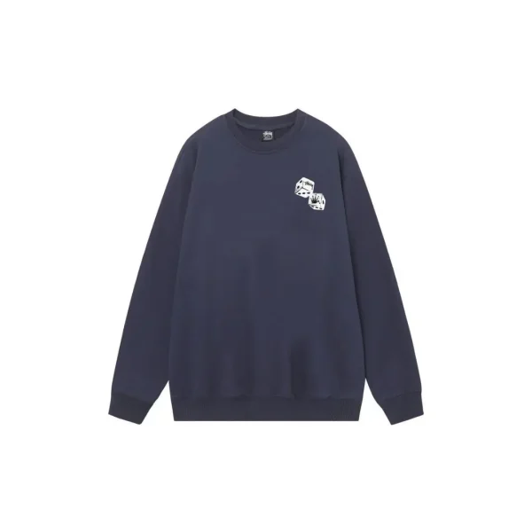 Stussy Dice Pigment Dyed Sweater Navy Blue