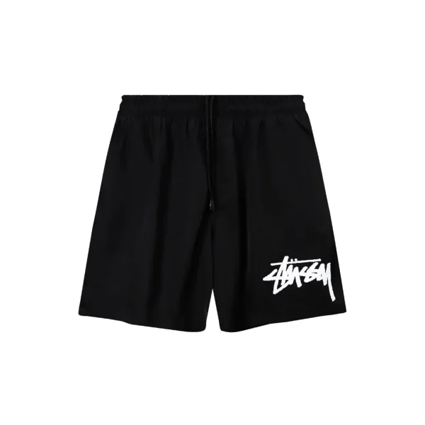 Stussy Shorts Black With Logo