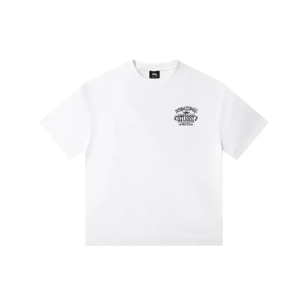 Stussy T Shirt All White With Logo