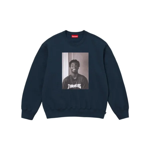 Supreme Thrasher Harold Crewneck Sweatshirt Navy Blue