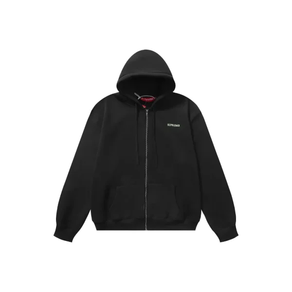 Supreme Zipper Hooded Hoodie Black