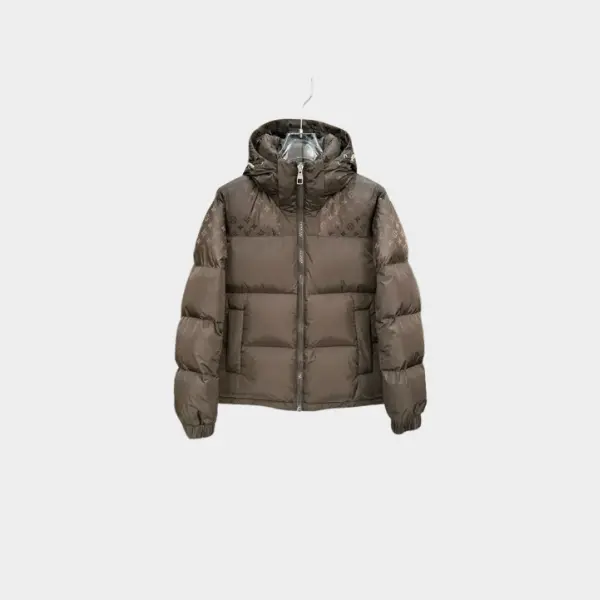LV Down Puffer Jacket Brown