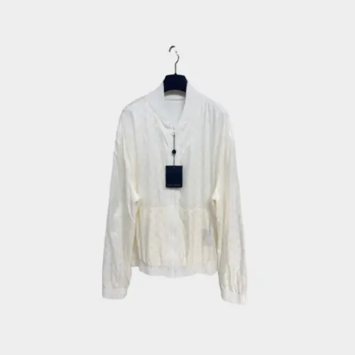 LV Monogram Reversible Light Bomber Jacket White
