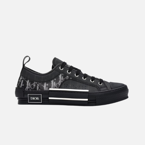 Dior Oblique B23- Low Canvas Oblique Black