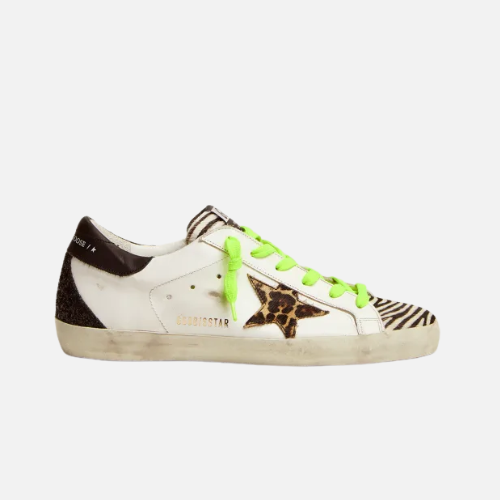 Golden Goose Super-Star estrella leopardo puntera cebra