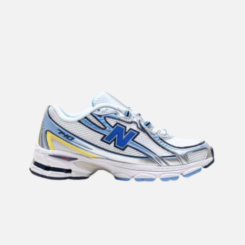 New Balance 740 blancas azul y amarillo