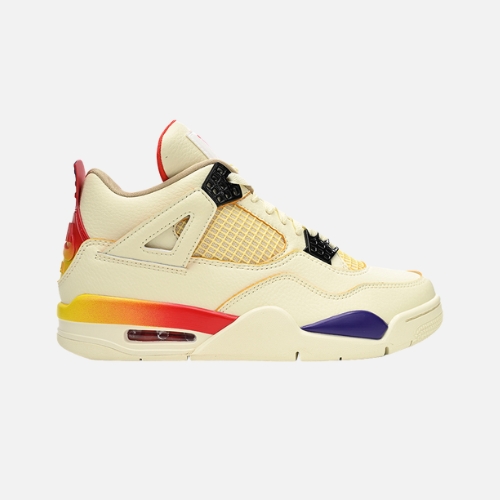 J Bailvin x Air Jordan 4 White Blue Red