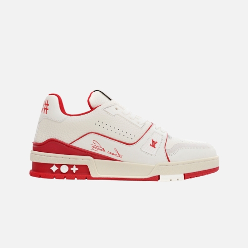 Louis Vuitton Trainer- All Blue White Red Lychee Pattern