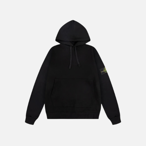 Hoodie Full Black Stone Island
