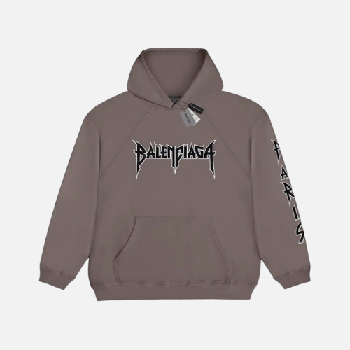 Hoodie Grey Black Balenciaga