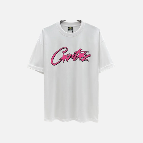Corteiz T-shirt With A Pink Logo White