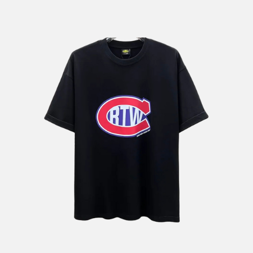 Corteiz C In RTW Tee With Logo Print Black