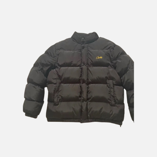 Jacket Black With A Yellow Embroidered Logo Corteiz