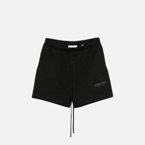 Fear of God Essentials Logo Appliqué Shorts Black