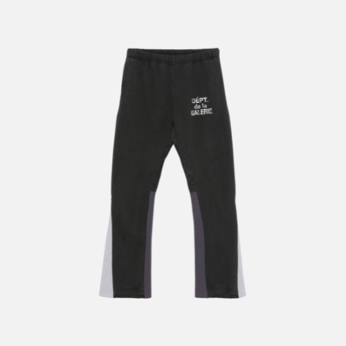 Gallery Dept Black Logo-Print Flared Sweatpants Black