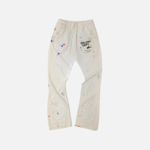 Gallery Dept Logo Flare Sweatpants White