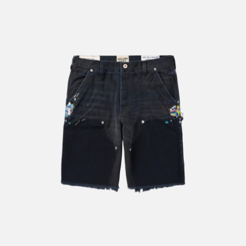 Gallery Dept Carpenter Cut Off Canvas Shorts Black