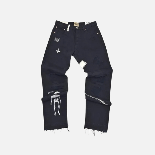 Gallery Dept Fuck Face Denim Black Jeans