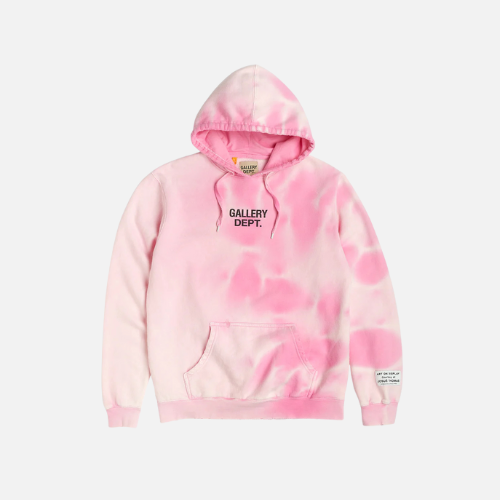 Gallery Dept. Sunfaded Centered Logo Hoodie Pink