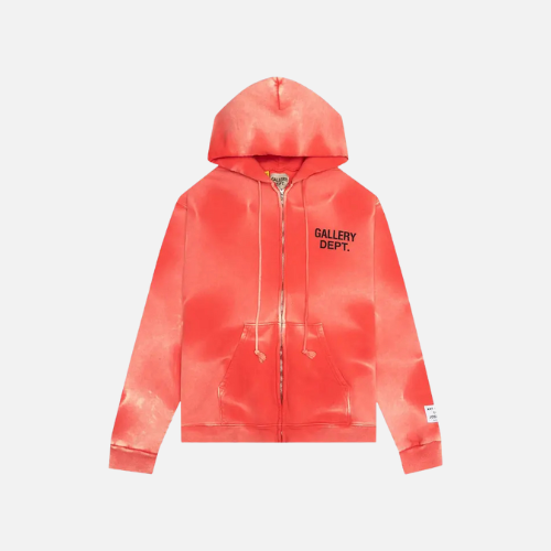 Gallery Dept. Sunfaded English Zip Hoodie ‘Red’