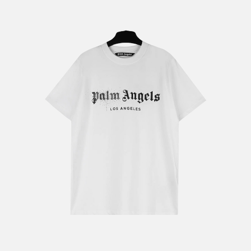 Palm Angels Rhinestone Sprayed Classic T-shirt White