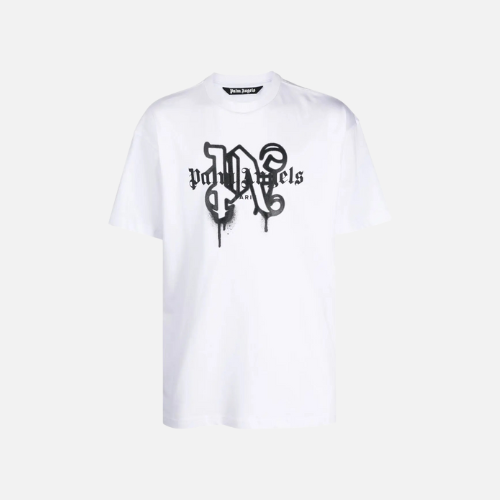 Palm Angels Paris Monogram-Print T-shirt White