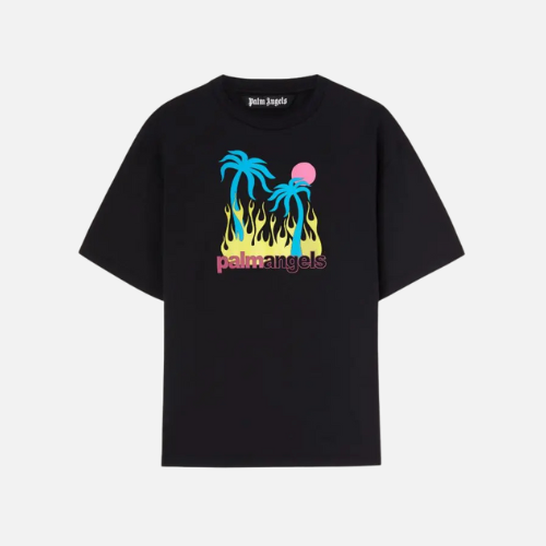 Palm Angels Burning Oasis T-shirt Black