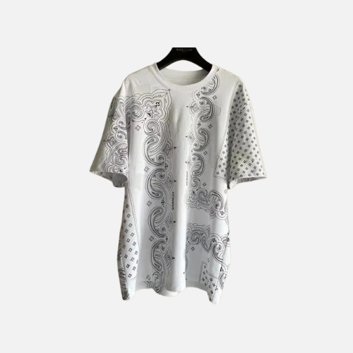Givenchy T-Shirt With A Paisley Print Gray